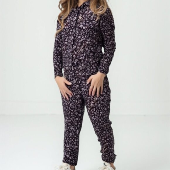 ❤️ Zara Floral Kids jumpsuit - Purple and Black 7 - Picture 1 of 12